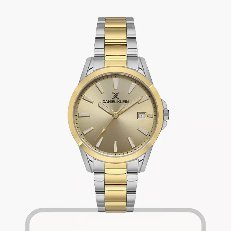 Daniel Klein Champagne Dial Two-tone Ladies Watch- DK.1.13457-3